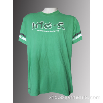 印刷男士T恤圆颈